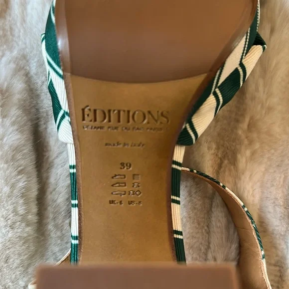 NIB | Sezane Editions ‘Carmela’ High Sandals Green Str… - Picture 11 of 12